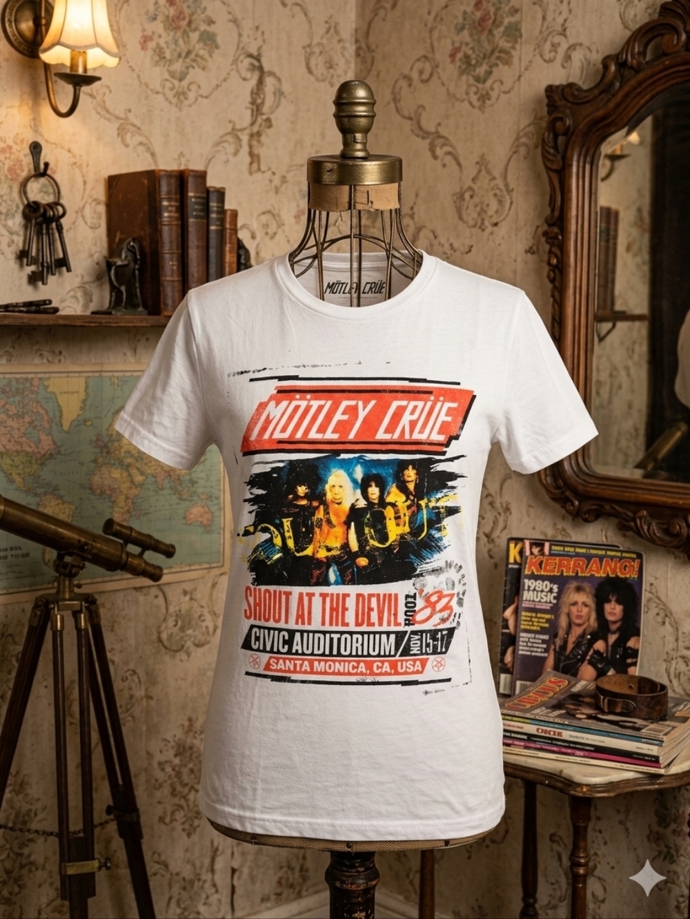 Mötley Crüe "Shout at the Devil" '83 Tour Graphic Tee - Size M